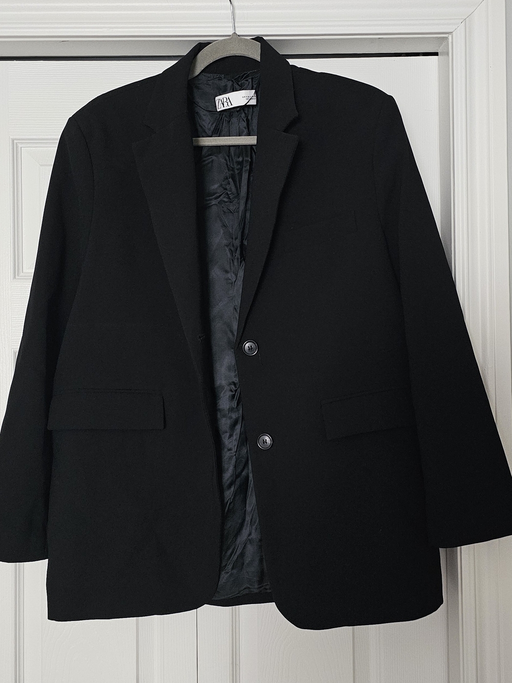 Zara Black Single-Breasted Blazer